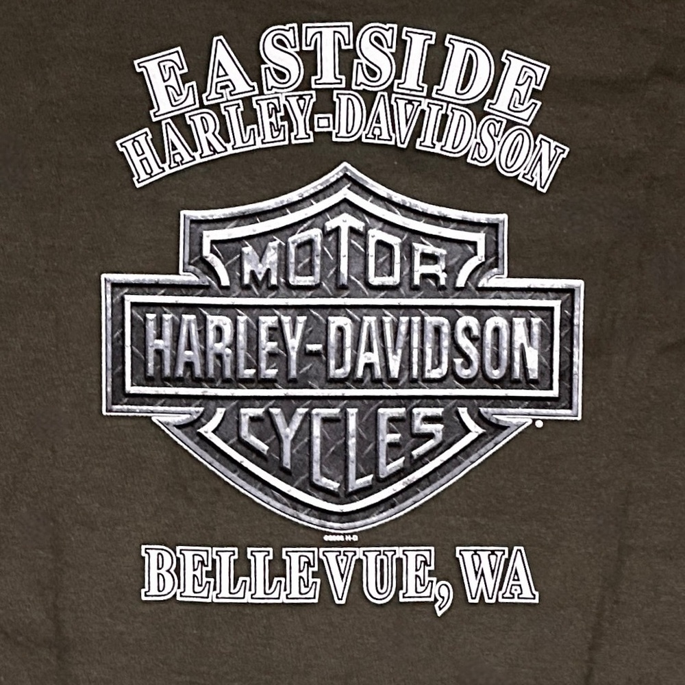Vintage Harley-Davidson Eastside Bellevue, WA Graphic Tee – Size Large